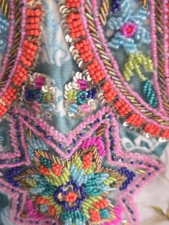 Soft Surroundings Multicolor Embroidered Paisley & Floral Tunic Nwt - Picture 6 of 8